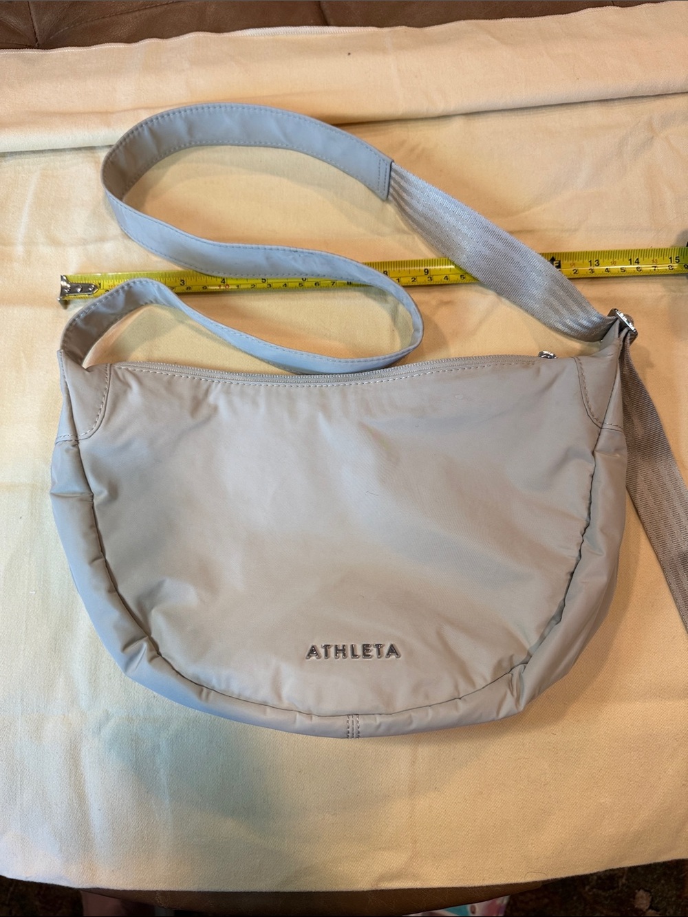 Athleta Light Cream Crossbody Sling